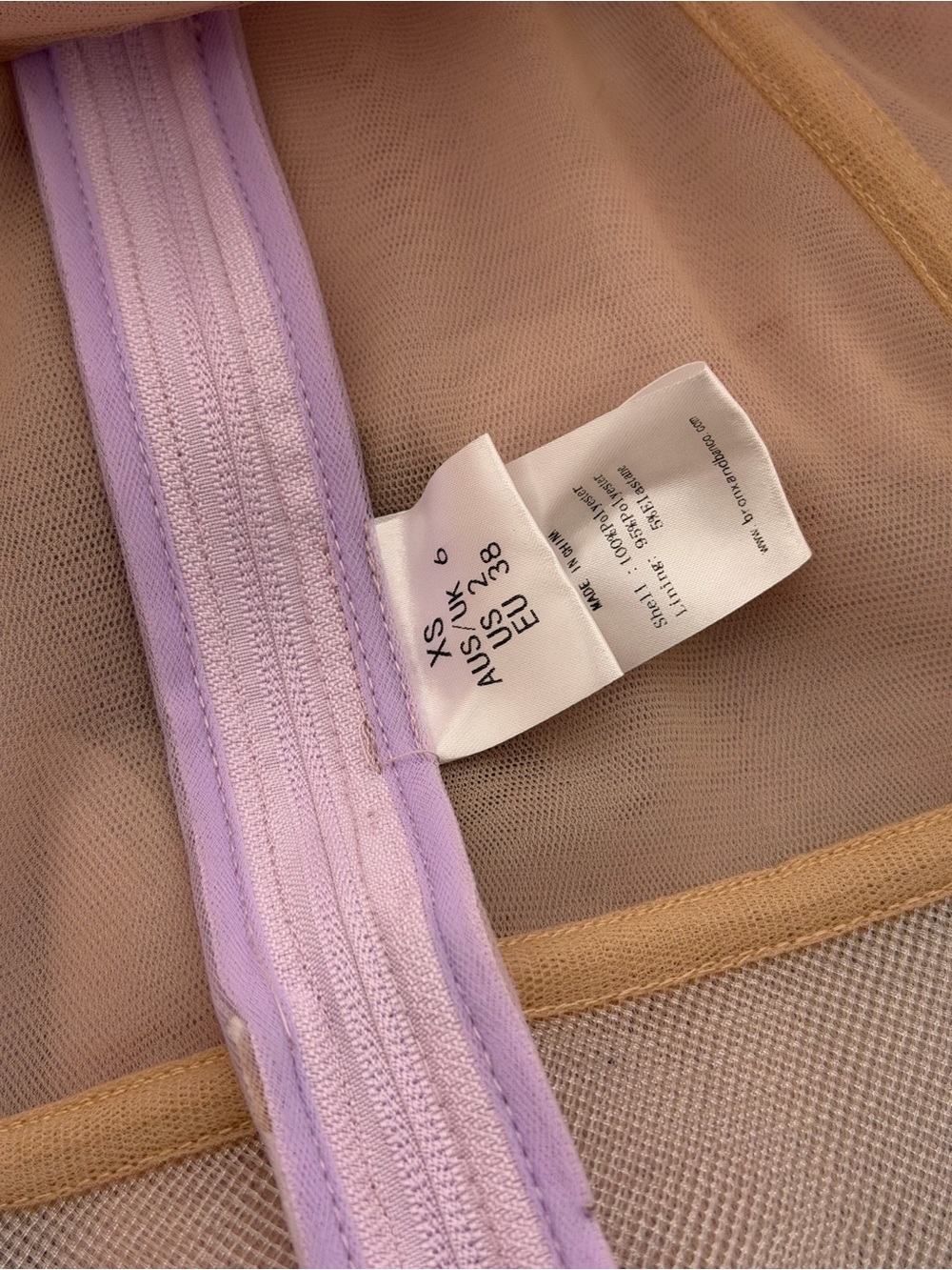 🆕 BRONX & BANCO 🧿 NWOT Rosalie Floral-Appliqué Mini Dress, Lavender, Sz XS US2 - Picture 16 of 16